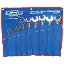Load image into Gallery viewer, 10 Piece Jumbo SAE Spanner Set