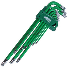 Load image into Gallery viewer, Long Torx Key Set (Green) - 9 Piece