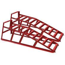 Load image into Gallery viewer, Car Ramp 2 Ton Pair – Durable Heavy-Duty Vehicle Lifting Ramps for Easy Maintenance - Red