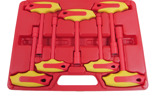 VDE Insulated T-Handle Nut Driver Set, 7 Piece