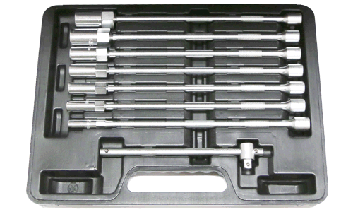 3/8" Drive Metric Nut Driver Set with T-Handle - 8 Piece