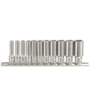 Load image into Gallery viewer, 11pc 1/4" Drive Deep Socket Rail Set - Metric