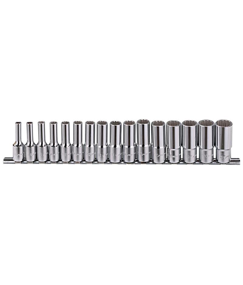 16pc 3/8" Drive Deep Socket Rail Set - Metric