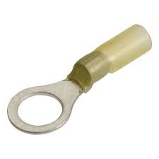 Hella Crimp Terminal Ring Yellow ID 6.3mm Vinyl 50 Pce