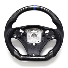 Load image into Gallery viewer, True Carbon Fiber Flat Custom Sports Car Steering Wheel for BMW E90 E92 E93 M3 328i 335i