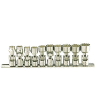 Load image into Gallery viewer, 3/8" Drive Universal Socket Rail Set - 10 Piece Metric