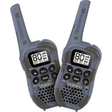 Load image into Gallery viewer, Uniden UH45 80 Channel UHF Handheld Radio with Kid Zone (Camo Blue/2 Pack) UH45-2