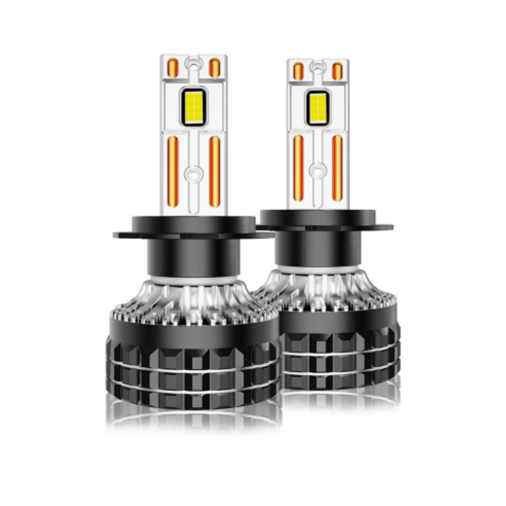 LED Headlight Bulb – V22 60W/50W (1 Copper Tube) 4500LM 6000K H4