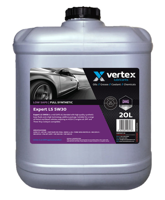 Vertex EXPERT LS 5W30 20L: Premium Engine Oil for Superior Performance