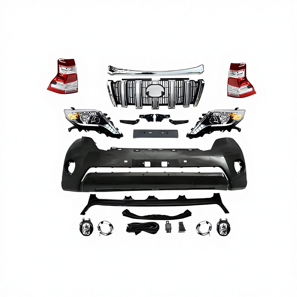 Vehicle Accessories for Land Cruiser Prado 150 Facelift Conversion 4x4 Front Body Kit PP Plastic & Aluminum Alloy 100% F