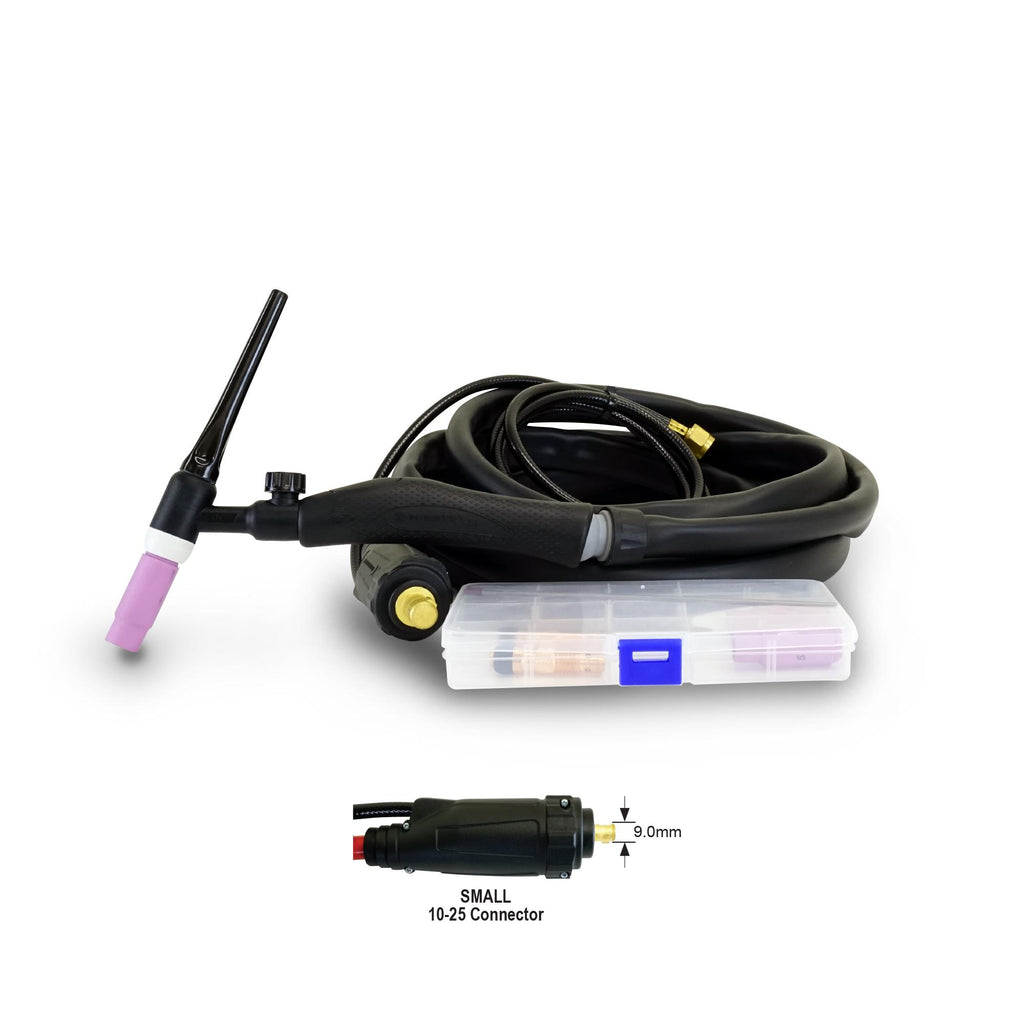 TIG Torch Kit XA17V 4m with Spares 10-25