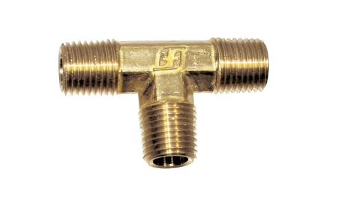1/4" NPT Three Way Male Tee