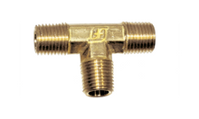 Load image into Gallery viewer, 1/4" NPT Three Way Male Tee