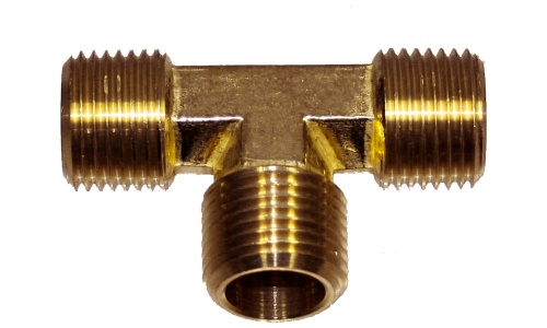 1/2" NPT Three Way Male Tee