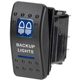Narva Sealed Rocker Switch Off/On SPDT 12V Blue Illuminated Backup Lights Symbol (Contacts Rated 20A @ 12V)