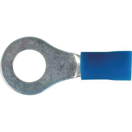 6.3mm Blue Ring Crimp Terminal Vinyl - 100 Piece Pack