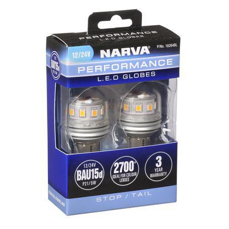 Narva 12/24V Gen III LED BAY15D P21/5W Globes (2)
