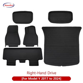 For Tesla Model Y 3 Highland Floor Mat Trunk Luggage Mat LHD RHD 2017 to 2024 2025 Left Right Rudder Four Seasons Floor Liner / Rhd My 2017-24 6P...