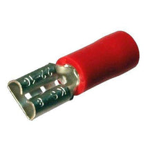 Load image into Gallery viewer, 6.3 x 0.8mm Red Vinyl Female Blade Crimp Terminal Pack of 100