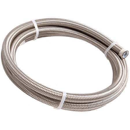 #6 NYLON BRAIDED A/C S/S HOSE 3M SILVER 8.3mm ID 11.7mm OD
