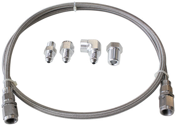 -4AN x 6ft BRAIDED SS LINE KITWITH FITTINGS INCLUDED