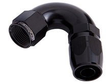 Load image into Gallery viewer, ALLOY 120 DEG HOSE END -8AN BLACK CUTTER STYLE FULL FLOW