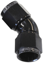 Load image into Gallery viewer, -16AN 45 DEG SWIVEL COUPLER BLACK BILLET FULL FLOW 1 PIECE
