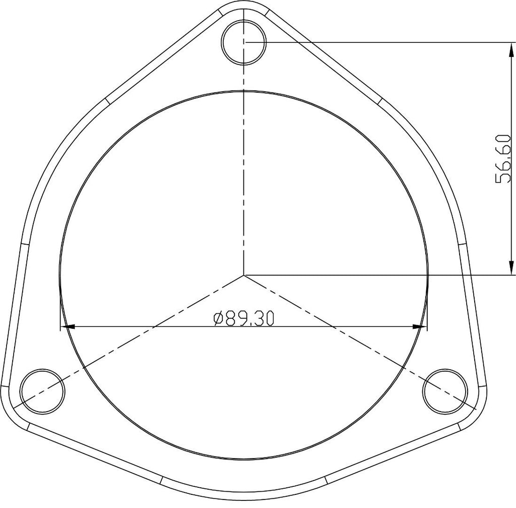 2 Bolt stainless flange 2.5" I.D 9.52mm / 3/8" thick *PAIR*