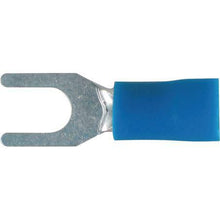Load image into Gallery viewer, ACX3045BL - OEX Crimp Terminal Fork Blue Terminal Entry 4.3mm Vinyl 20 Pce