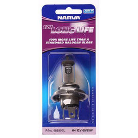 Narva H4 Headlight Bulb P43T 38 Long Life 12V 60/55W