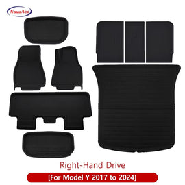 For Tesla Model Y 3 Highland Floor Mat Trunk Luggage Mat LHD RHD 2017 to 2024 2025 Left Right Rudder Four Seasons Floor Liner / Rhd My 2017-24 9P...