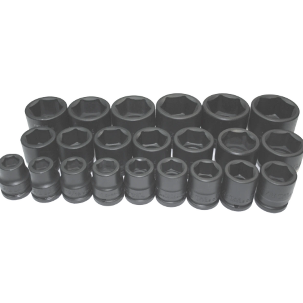 1" Dr. 6p Impact Socket Set 22pc