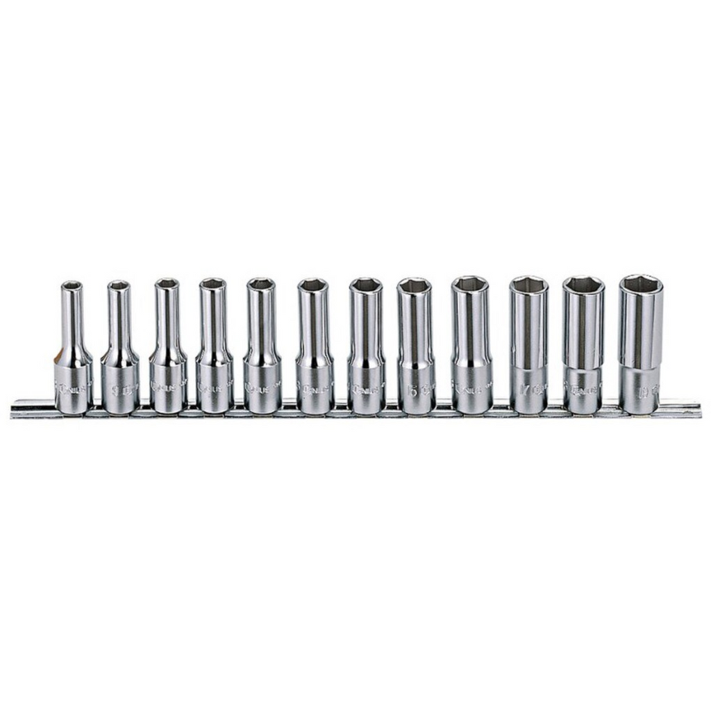 1/2" Dr Deep Socket Set 12pc Metric (6p)