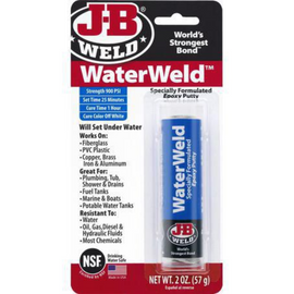 JB Weld WaterWeld Epoxy Putty Stick 56.8g – Waterproof, Fast-Setting, Underwater Repair for Plumbing, Metal, PVC & More – Part #8277