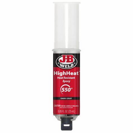 JB Weld High Heat Syringe 25ml – Heat-Resistant Epoxy for Metal, Ceramic, and Automotive Repairs – Part #50197