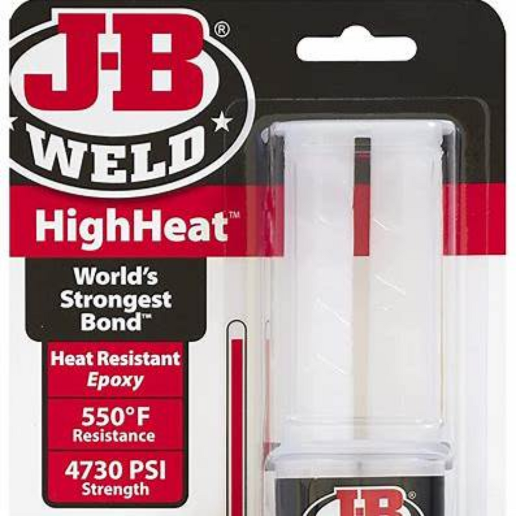 JB Weld High Heat Syringe 25ml – Heat-Resistant Epoxy for Metal, Ceramic, and Automotive Repairs – Part #50197