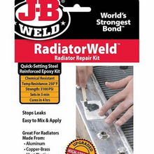 Load image into Gallery viewer, JB Weld RadiatorWeld Plastic Tank &amp; Radiator Repair Kit 2120 – Permanent Leak Seal for Metal &amp; Plastic Radiators