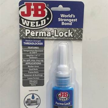 Load image into Gallery viewer, JB Weld Perma-Lock Blue Medium Strength Threadlocker 13ml – Prevents Fastener Loosening from Vibration &amp; Shock – Part #24213