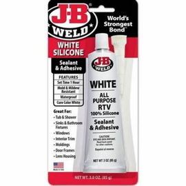 JB Weld All Purpose RTV Silicone Sealant – White – 85g Tube – Waterproof, Mold & Mildew Resistant
