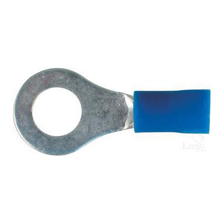 8.4mm Blue Crimp Terminal Ring Vinyl Insulated Pack of 100