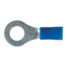 Load image into Gallery viewer, 8.4mm Blue Crimp Terminal Ring Vinyl Insulated Pack of 100