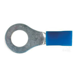 8.4mm Blue Crimp Terminal Ring Vinyl Insulated Pack of 100