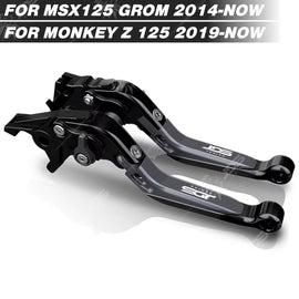 For Honda MSX 125 GROM 125/MONKEY Z 125 Clutch Lever Brake Lever Set Foldable Adjustable Handle Levers Motor Accessories Parts / Bl-T