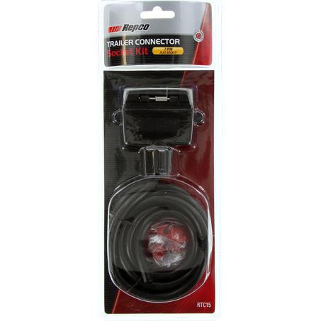 7 Pin Flat Socket Trailer Plug Adaptor Kit