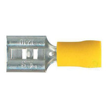 Load image into Gallery viewer, 9.5mm Female Blade Crimp Terminal Yellow Vinyl Insulated Pack of 100