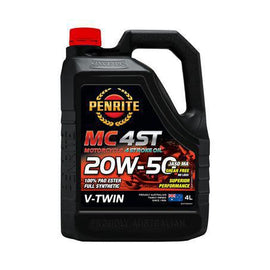 MC4VT20W50004 - Penrite 4 Stroke 20W-50 V-Twin PAO and Ester Motorcycle Oil 4L