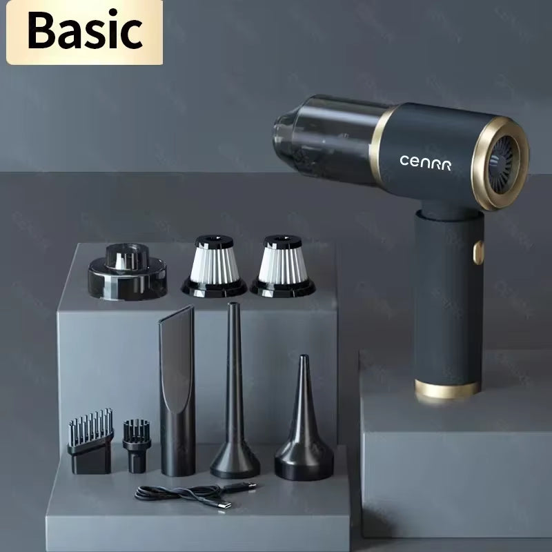210,000PA Car Vacuum Cleaner Mini Wireless Handheld Portable – Strong Suction Cleaning Machine with 2 HEPA Filters