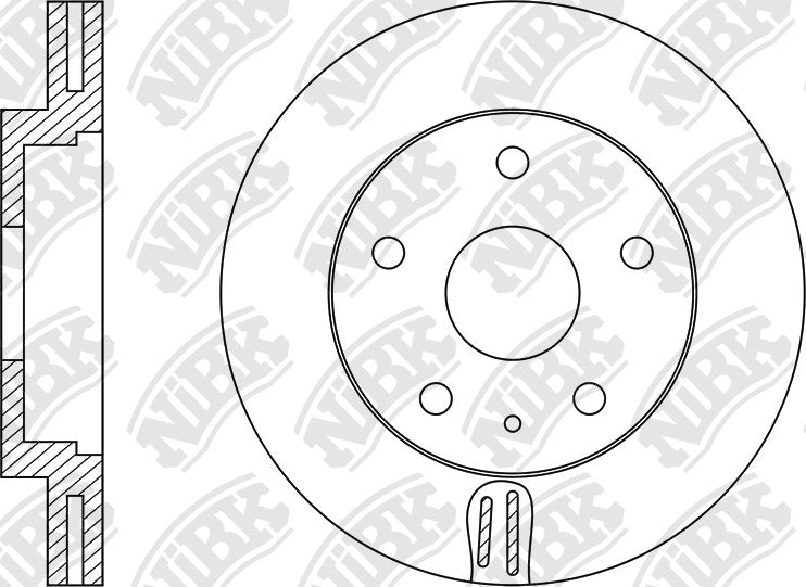 Front Rotors For Mazda NIBK RN1516V