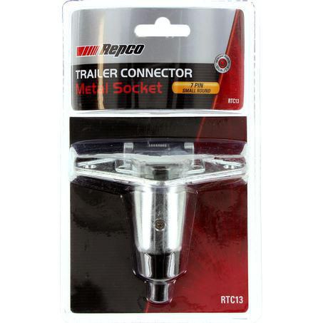 7 Pin Trailer Socket - Round Metal Small