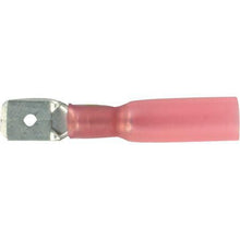 Load image into Gallery viewer, 6.3 x 0.8mm Red Male Blade Crimp Terminal Heat Shrinkable Pack of 50